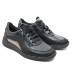 Solidus sneaker zwart leder/suède 65019 K